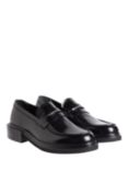 Calvin Klein Leather Moccasins, Black