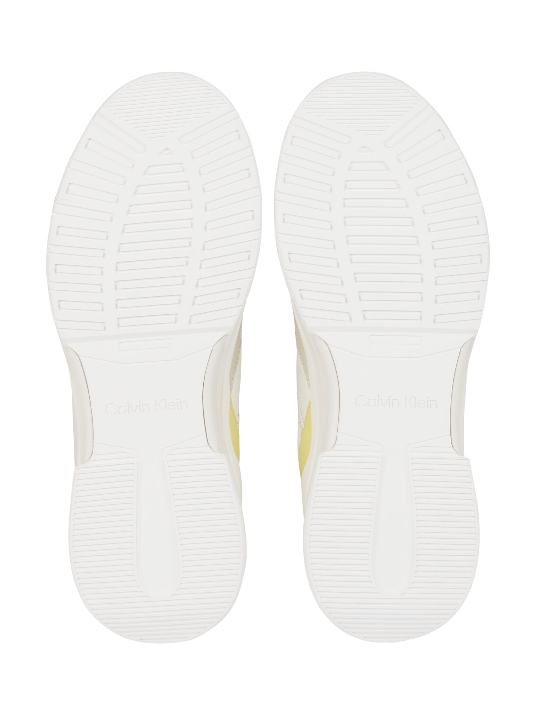 Buy Calvin Klein Leather Low Top Chunky Heel Trainers, Marshmallow/Acacia Online at johnlewis.com