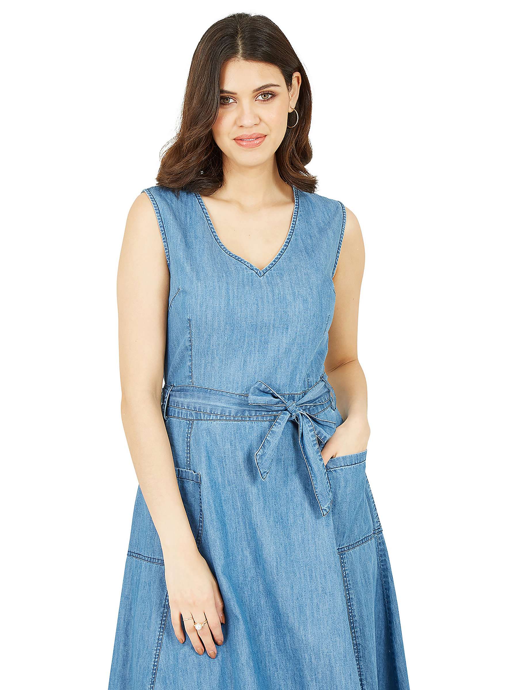 Buy Yumi Denim Chambray Dress, Light Blue Online at johnlewis.com