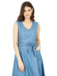 Yumi Denim Chambray Dress, Light Blue