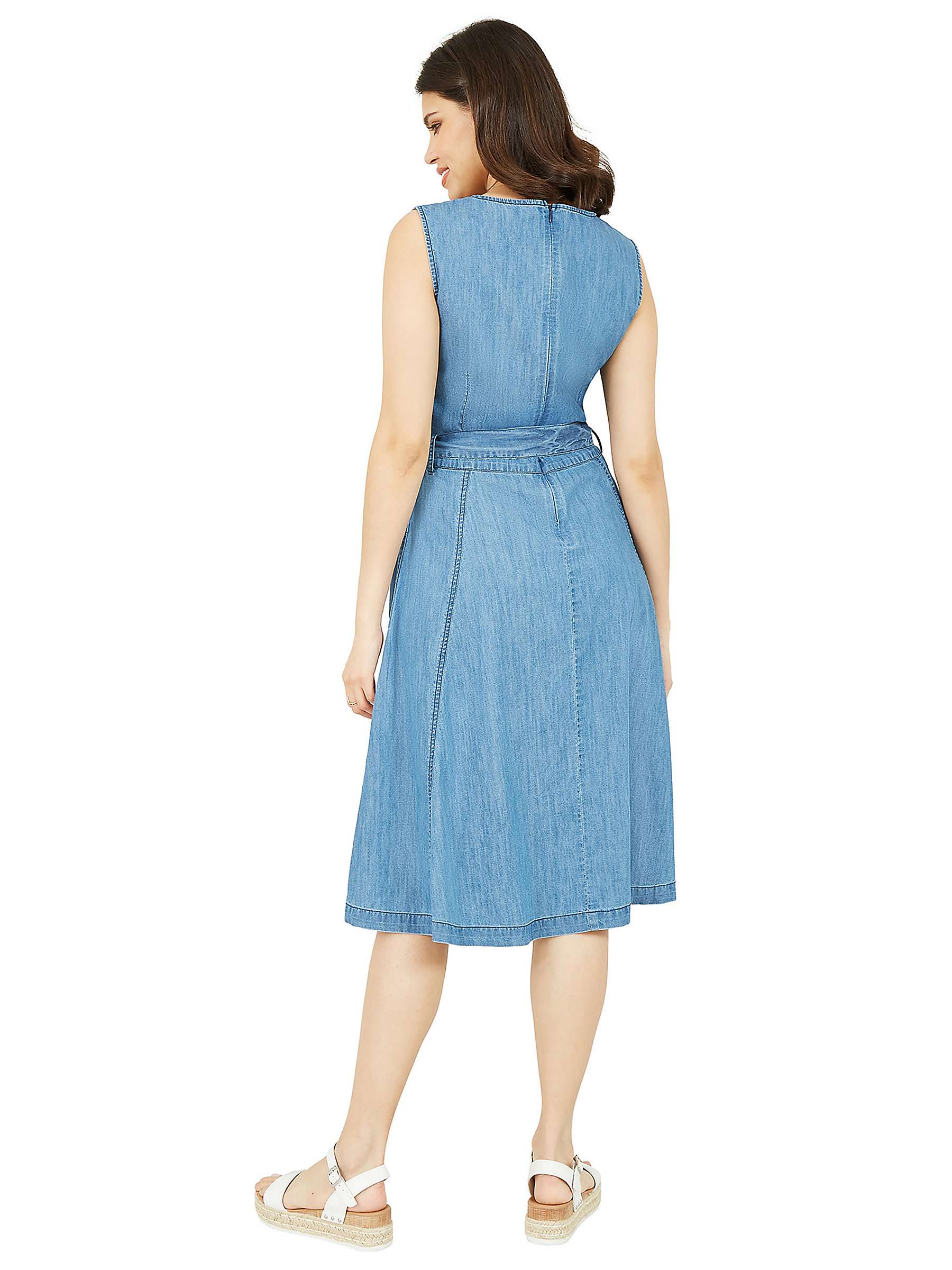 Buy Yumi Denim Chambray Dress, Light Blue Online at johnlewis.com