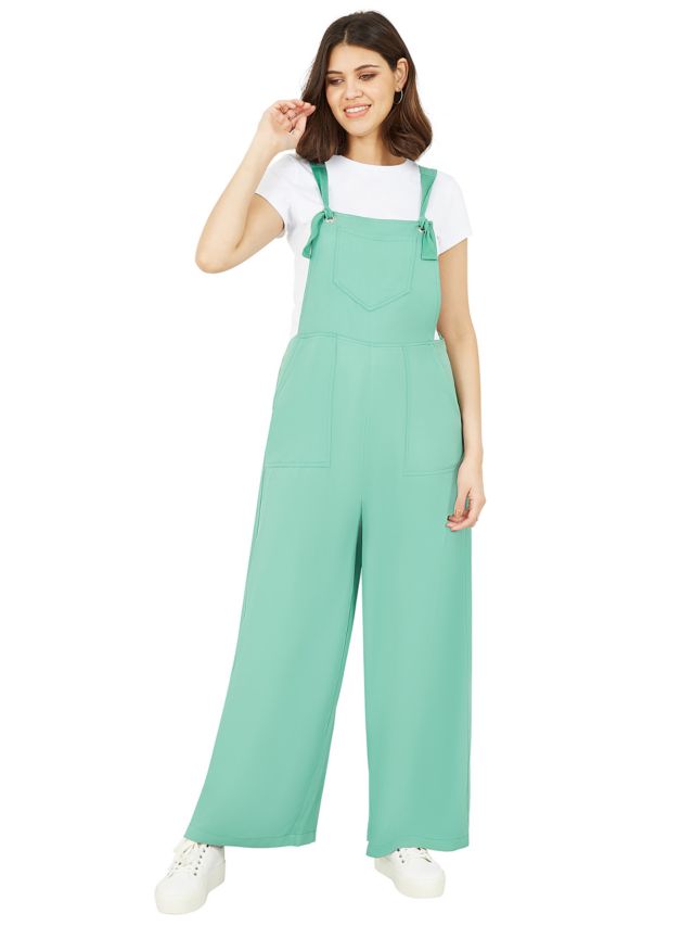 Yumi Light Denim Culotte Jumpsuit, Blue at John Lewis & Partners