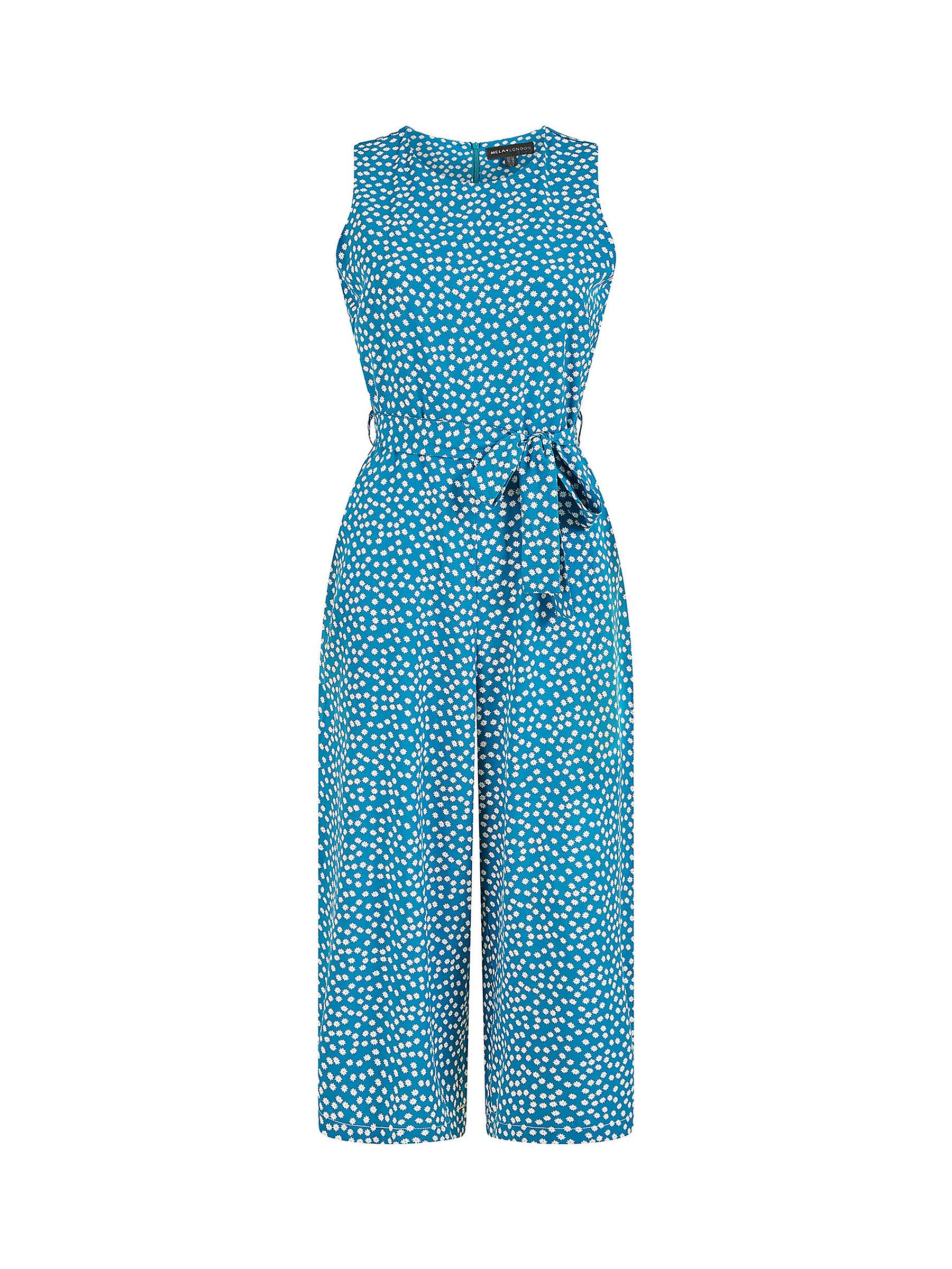 Buy Mela London Ditsy Daisy Sleeveless Culotte Jumpsuit, Teal Online at johnlewis.com