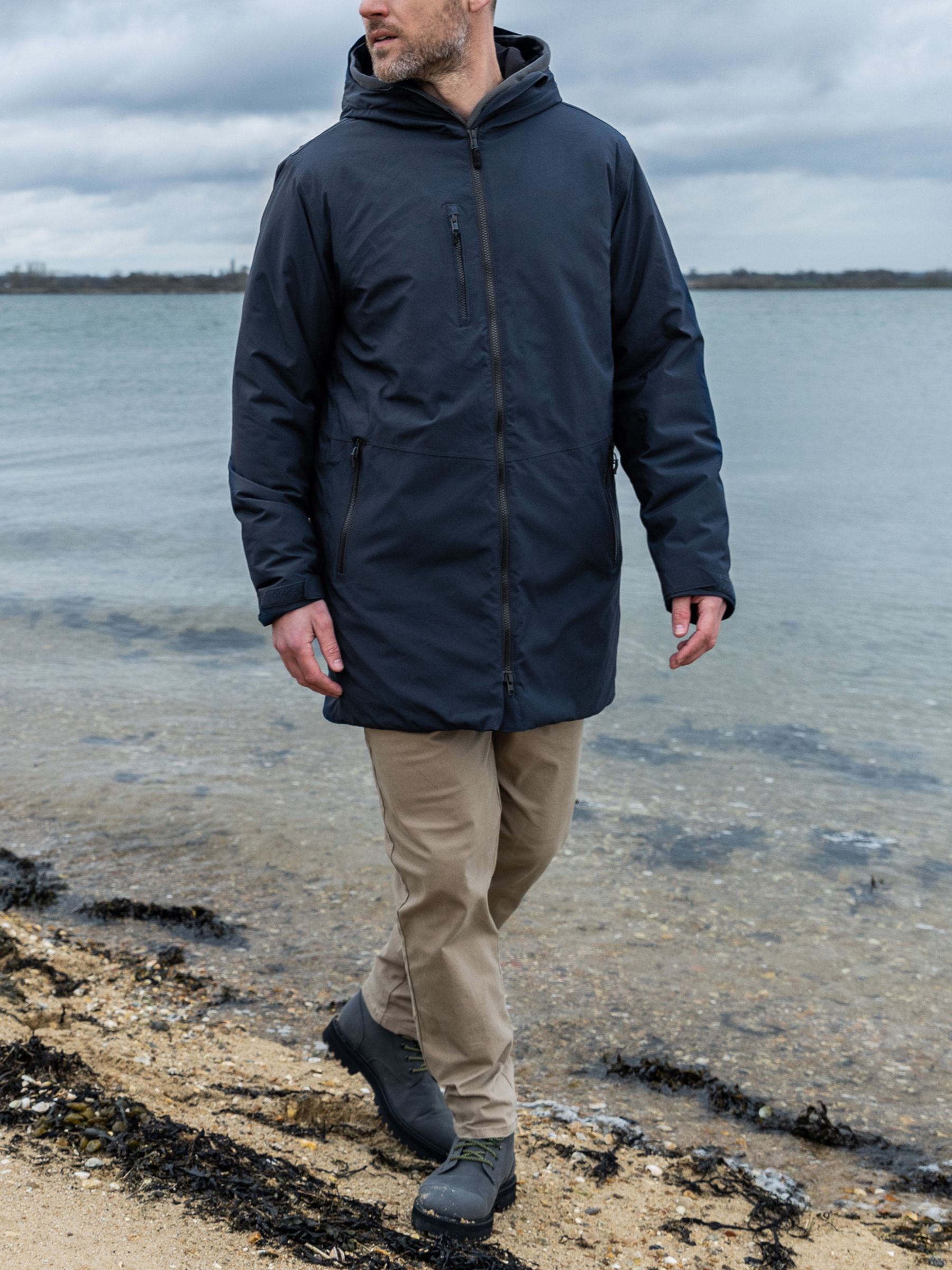 Musto Marina Men's Recycled Long Quilted Jacket at John Lewis & Partners