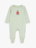 John Lewis ANYDAY Baby Apple Stripe Sleepsuit, Multi