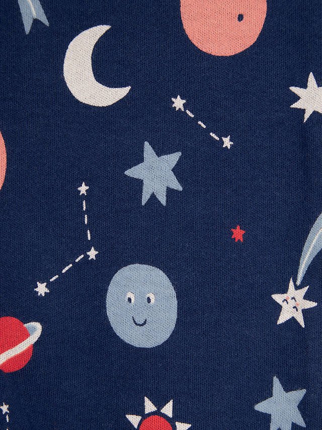John Lewis ANYDAY Baby Space Print Sleepsuit, Blue/Multi