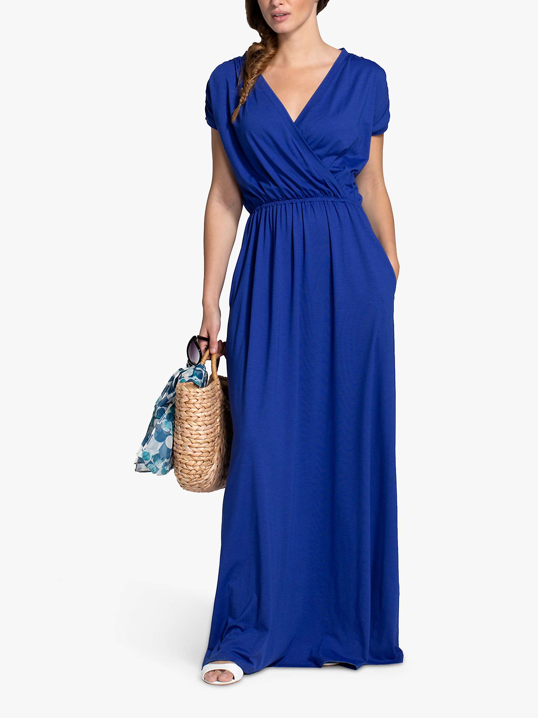 Buy Hotsquash Wrap Maxi Dress, Royal Blue Online at johnlewis.com