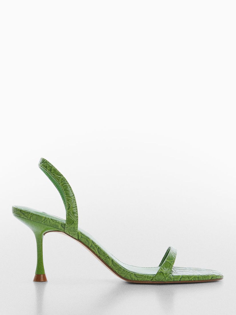 Mango Goru Heel Croc-Effect Sandals