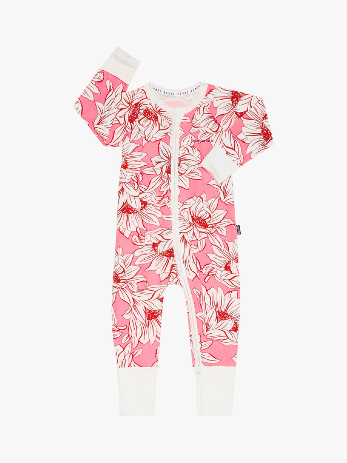 Bonds Baby Sunflower Wondersuit, Pink at John Lewis & Partners