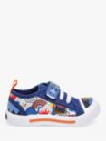 Pod Kids' Podler Tatum Dino Canvas Shoes, Blue/Multi
