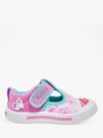 Pod Kids' Podler Kali Unicorn Canvas Shoes, Pink/Multi