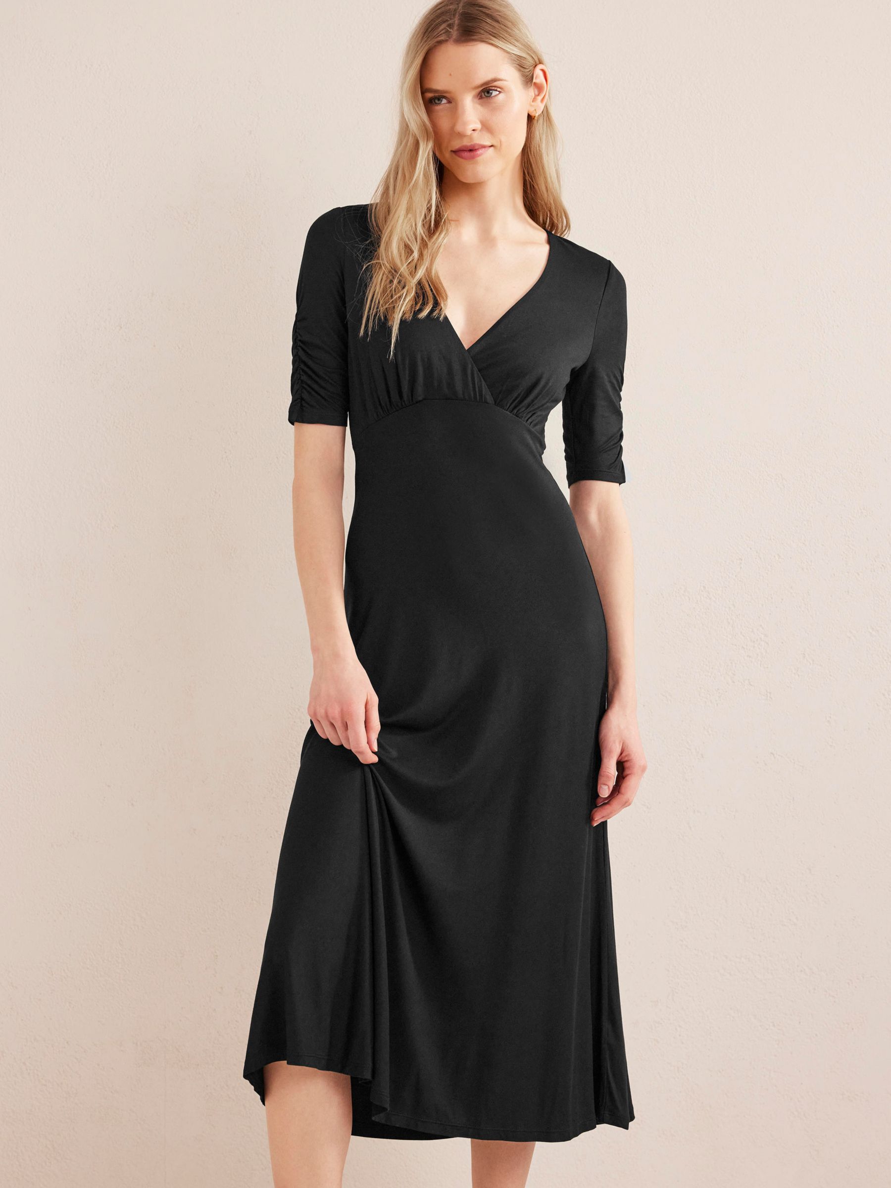 Boden Stretch Jersey Midi Dress, Black