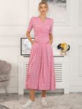 Jolie Moi Racquel Spot Jersey Maxi Dress, Dusty Pink