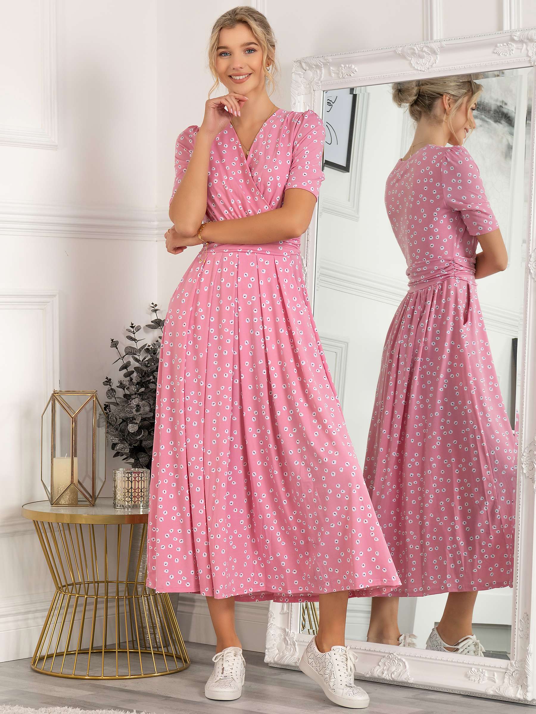 Buy Jolie Moi Racquel Spot Jersey Maxi Dress Online at johnlewis.com