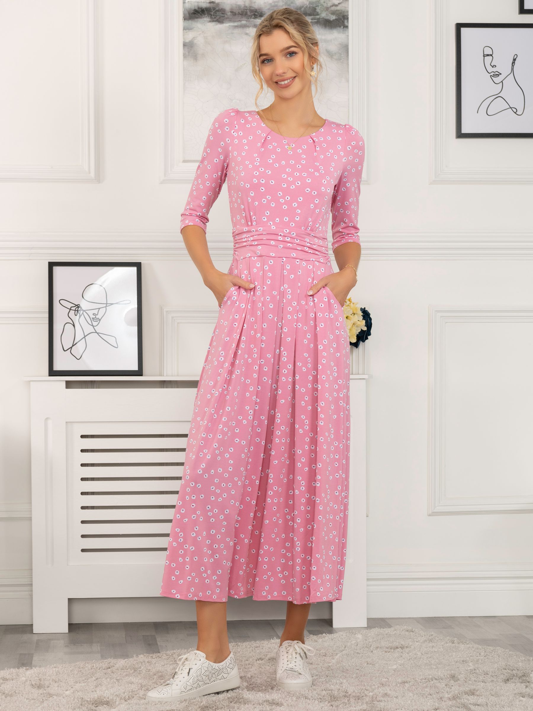Jolie Moi Rexana Jersey Maxi Dress, Dusty Pink, 8