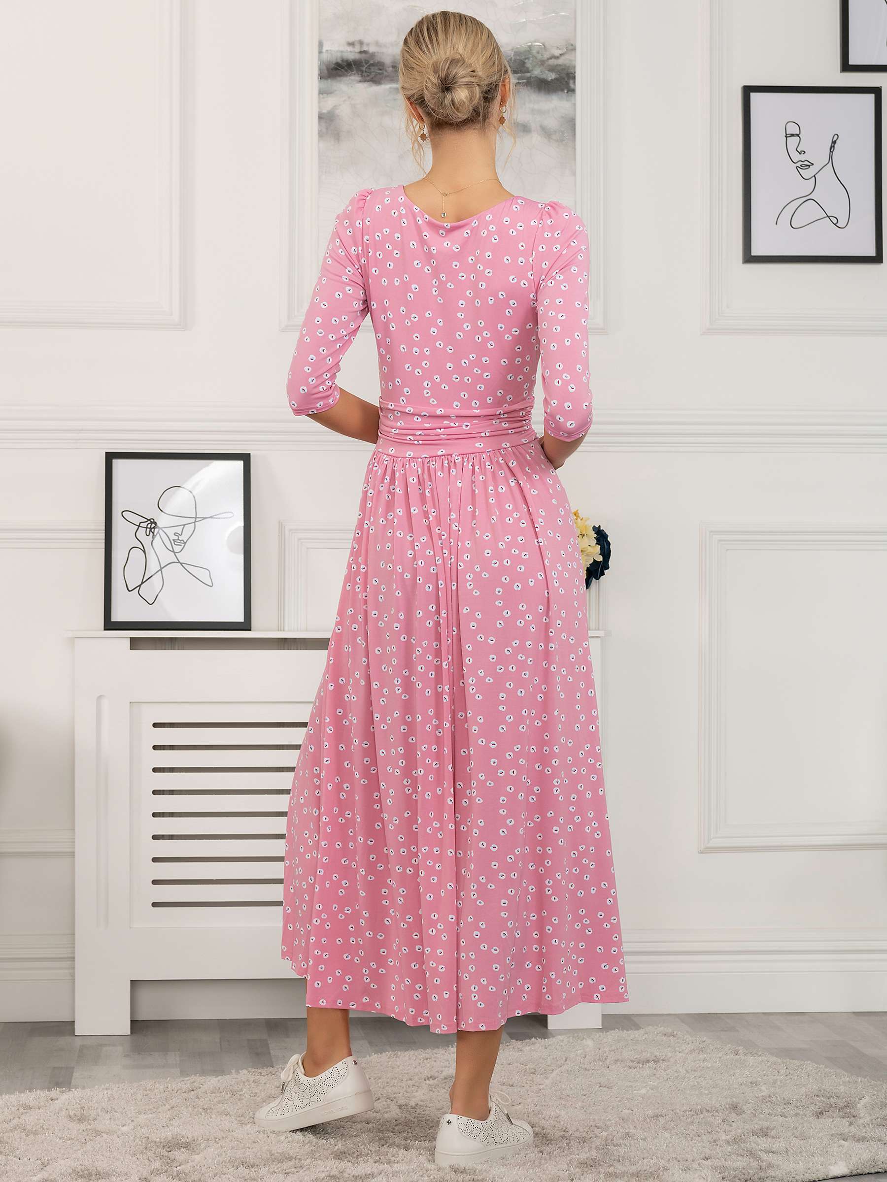 Buy Jolie Moi Rexana Jersey Maxi Dress, Dusty Pink Online at johnlewis.com