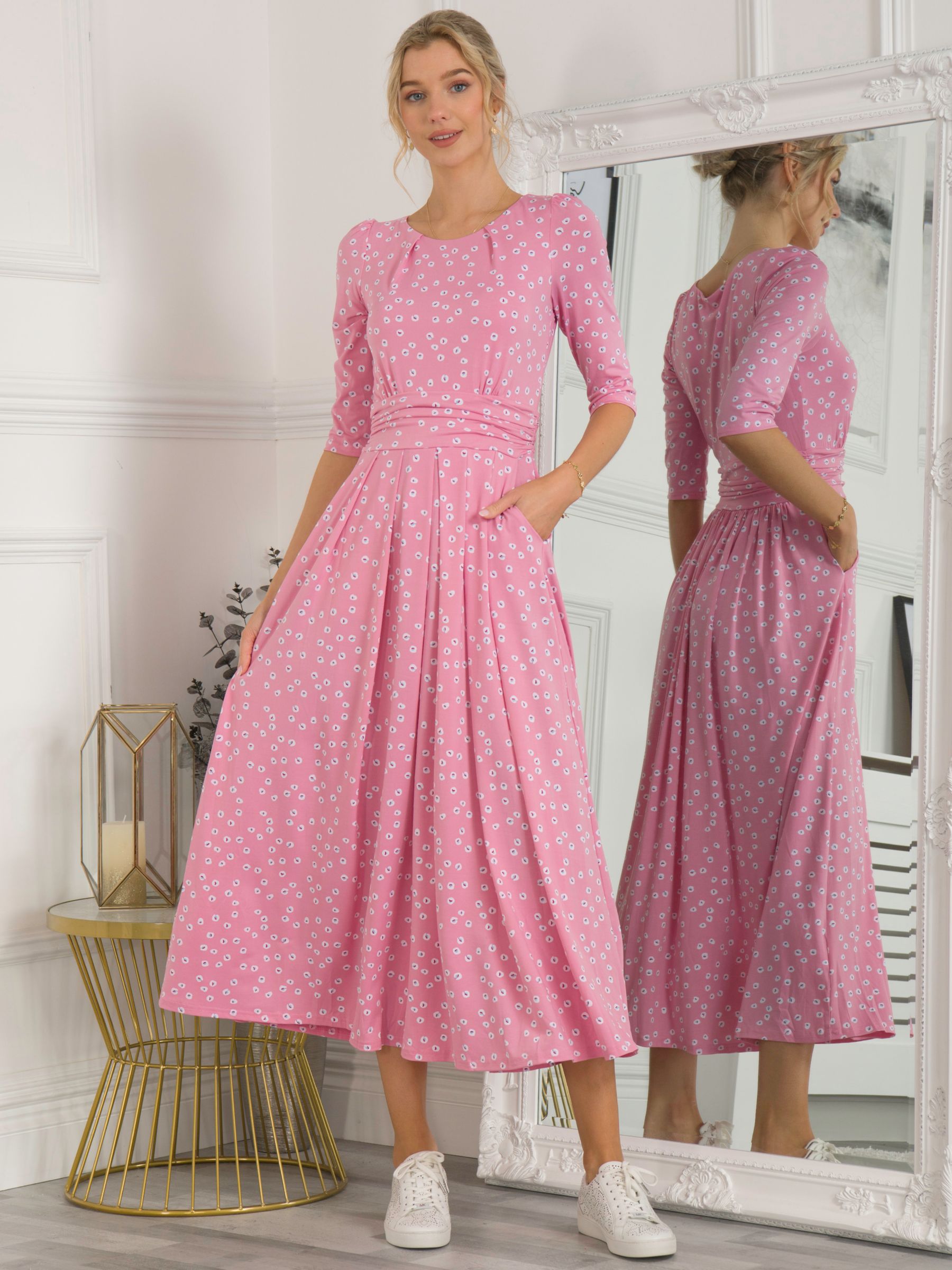 Jolie Moi Rexana Jersey Maxi Dress, Dusty Pink, 8