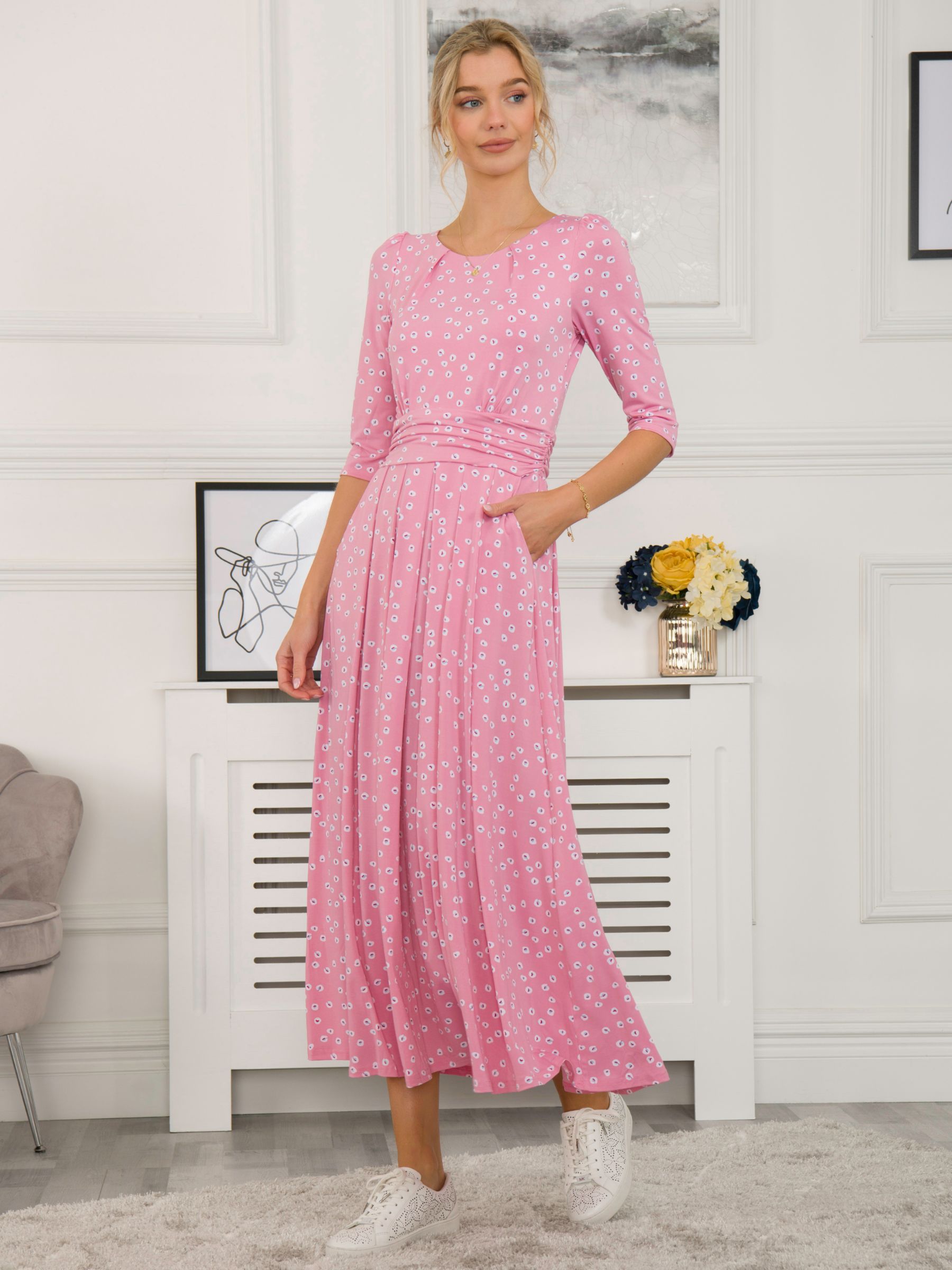 Buy Jolie Moi Rexana Jersey Maxi Dress, Dusty Pink Online at johnlewis.com