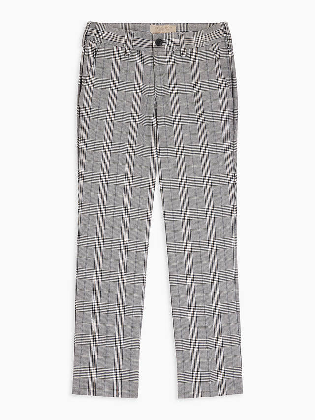 John Lewis Heirloom Collection Kids' Check Trousers, Grey at John Lewis ...