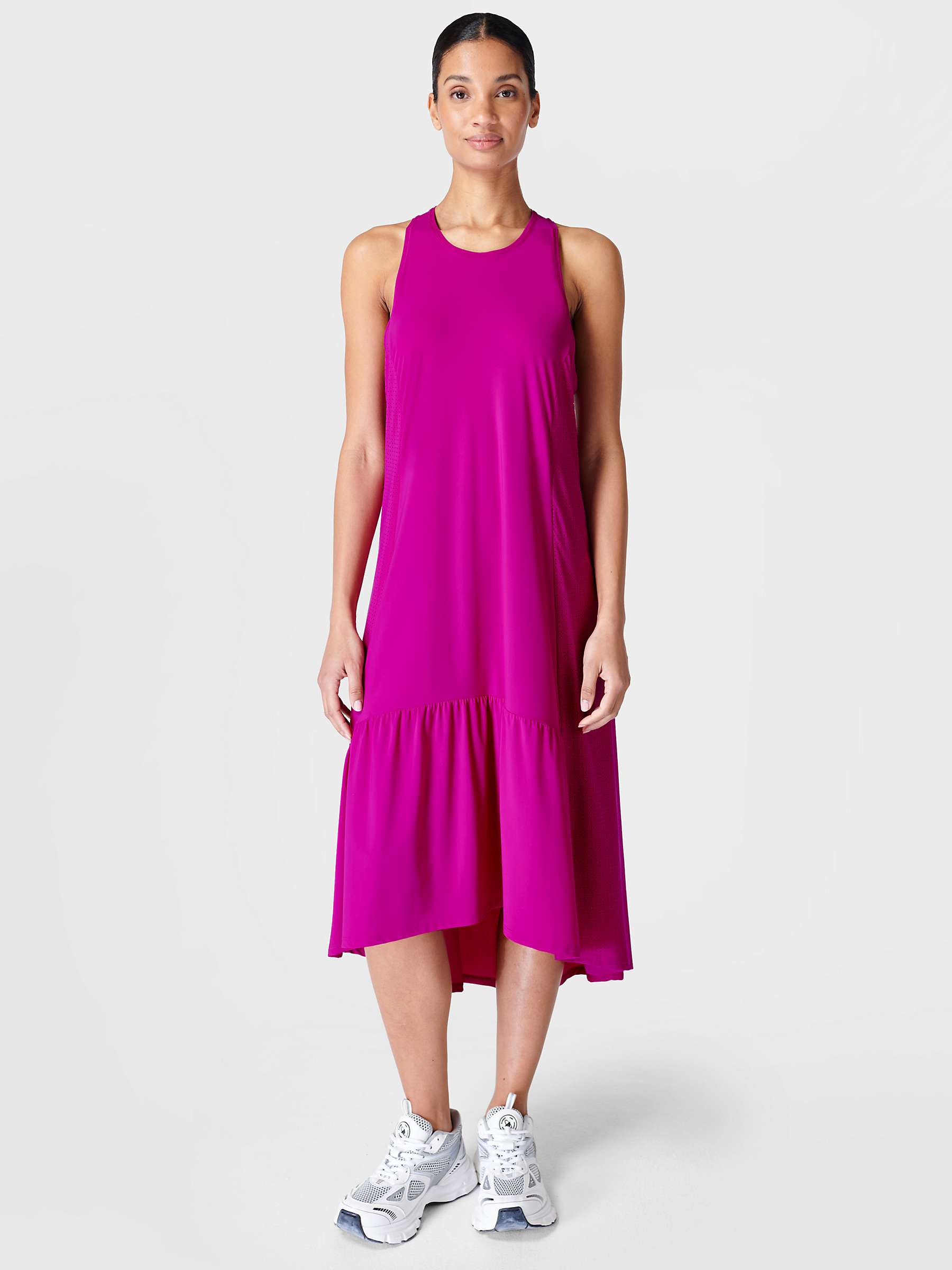 Sweaty Betty Ace Midi Dress, Malbec Purple at John Lewis & Partners