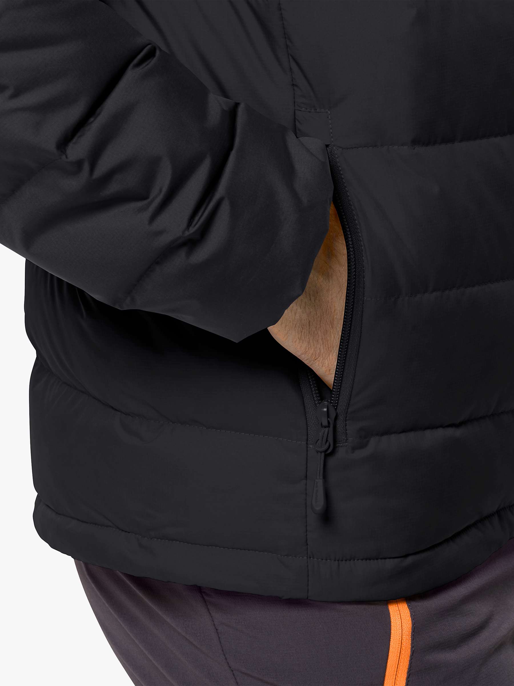 Buy Jack Wolfskin Ather Down Men's Hooded Jacket, Black Online at johnlewis.com