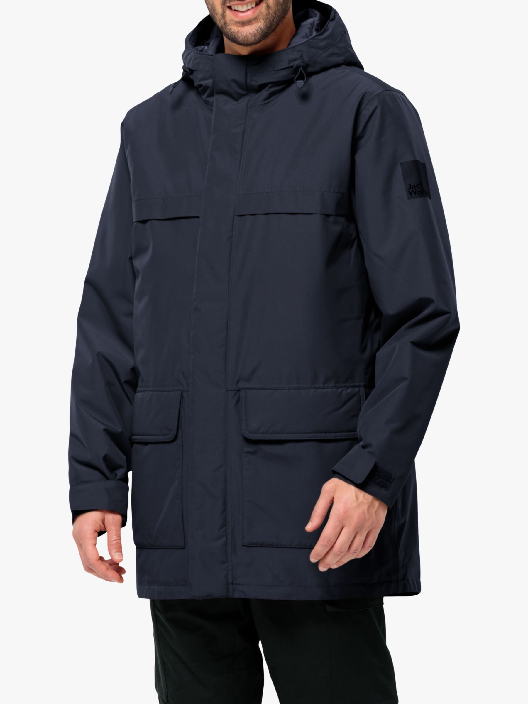 Jack Wolfskin Winterlager Men's Waterproof Parka Coat, Night Blue, M