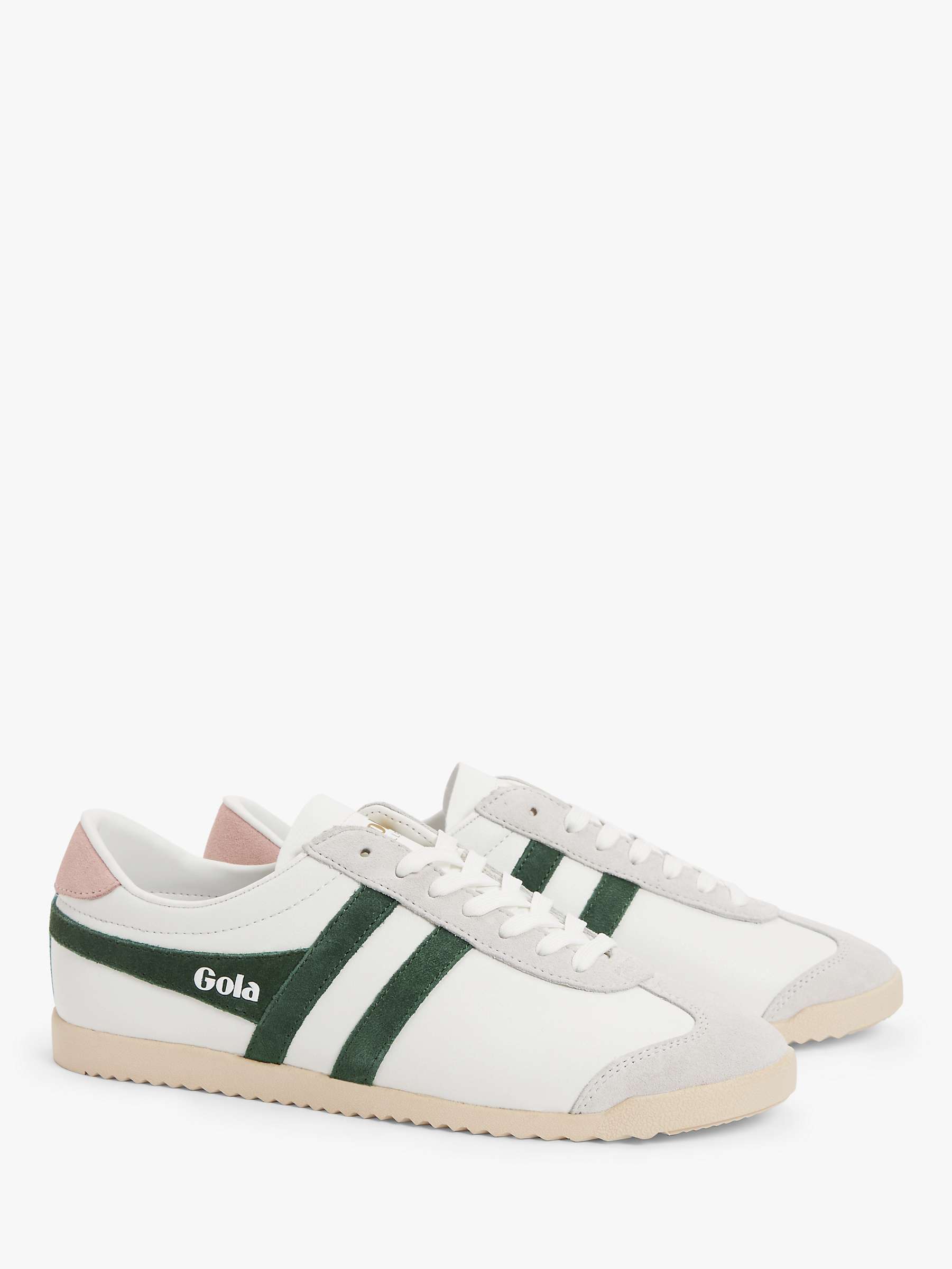 Gola Classics Bullet Blaze Lace Up Trainers, White/Green at John Lewis ...