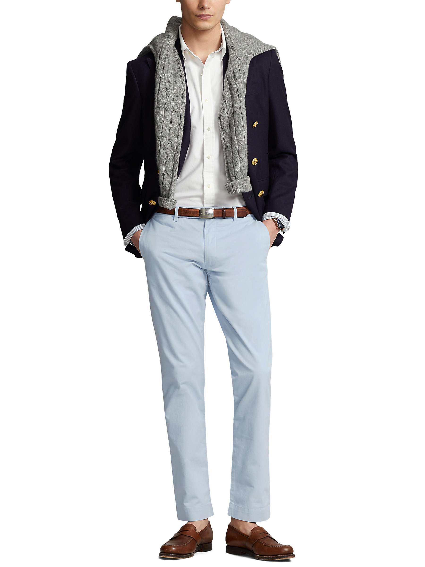 Buy Polo Ralph Lauren Stretch Slim Fit Flat Front Trousers Online at johnlewis.com