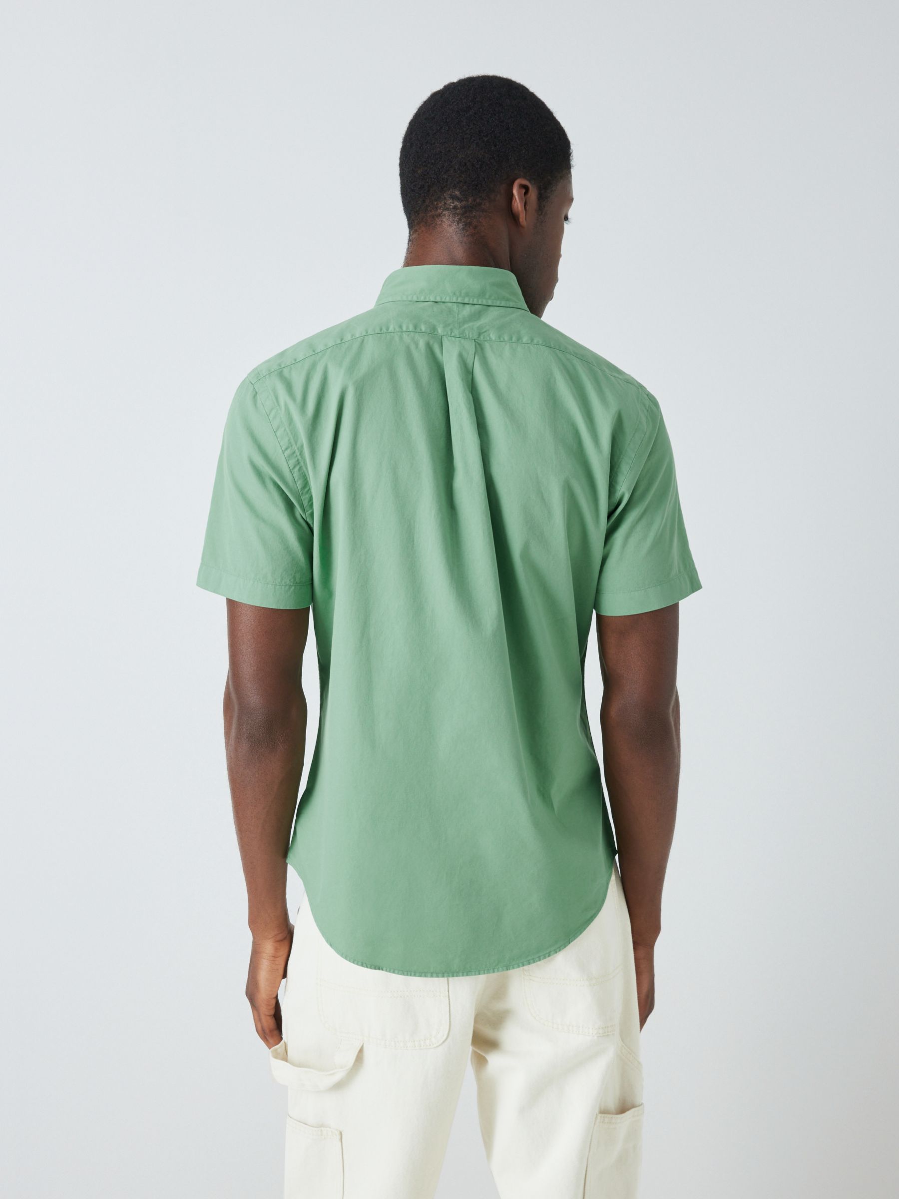 Ralph Lauren Button-Down Collar Short Sleeve Shirt, Faded Mint at John ...