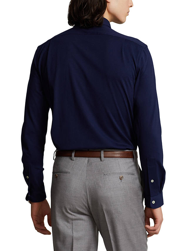 Polo Ralph Lauren Long Sleeve Cotton Shirt, Cruise Navy at John Lewis ...