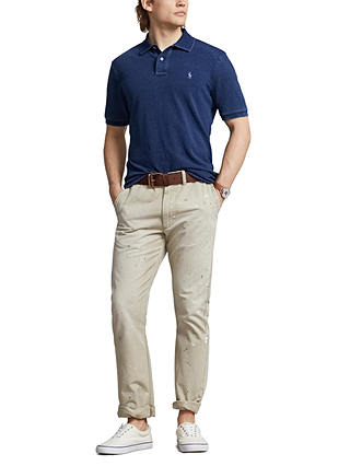 Polo Ralph Lauren Slim Fit Short Sleeve Polo Shirt, Dark Indigo