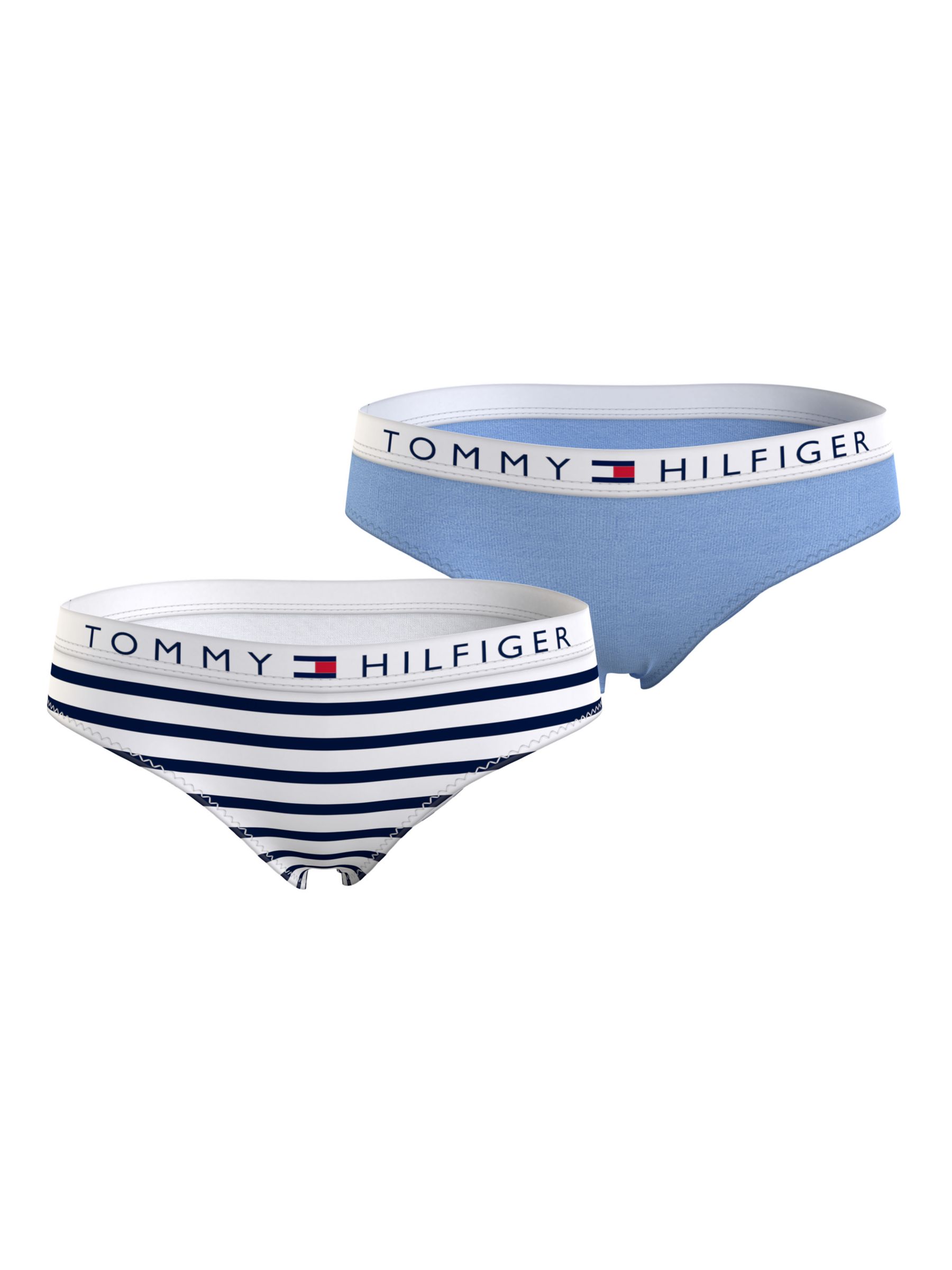 Tommy Hilfiger Kids' Logo Bikini Briefs, Pack of 2, Desert Sky/Multi, 8-10  years