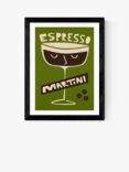 EAST END PRINTS Fox & Velvet 'Espresso Martini' Framed Print