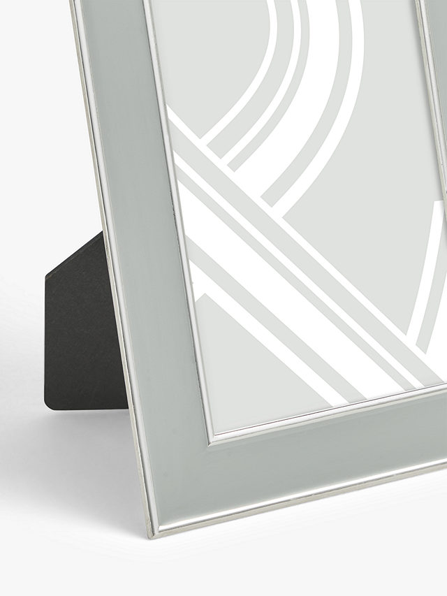 John Lewis Enamel & Metallic Edge Photo Frame, Grey/Silver, 4 x 6" (10 x 15cm)