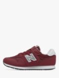 New Balance Kids' 373 Bungee Lace with Velcro Top Strap Trainers, Burgundy