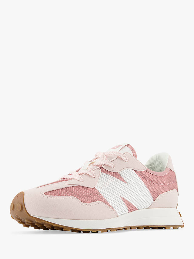New Balance Kids' 327 Lace Up Trainers, Pink Moon