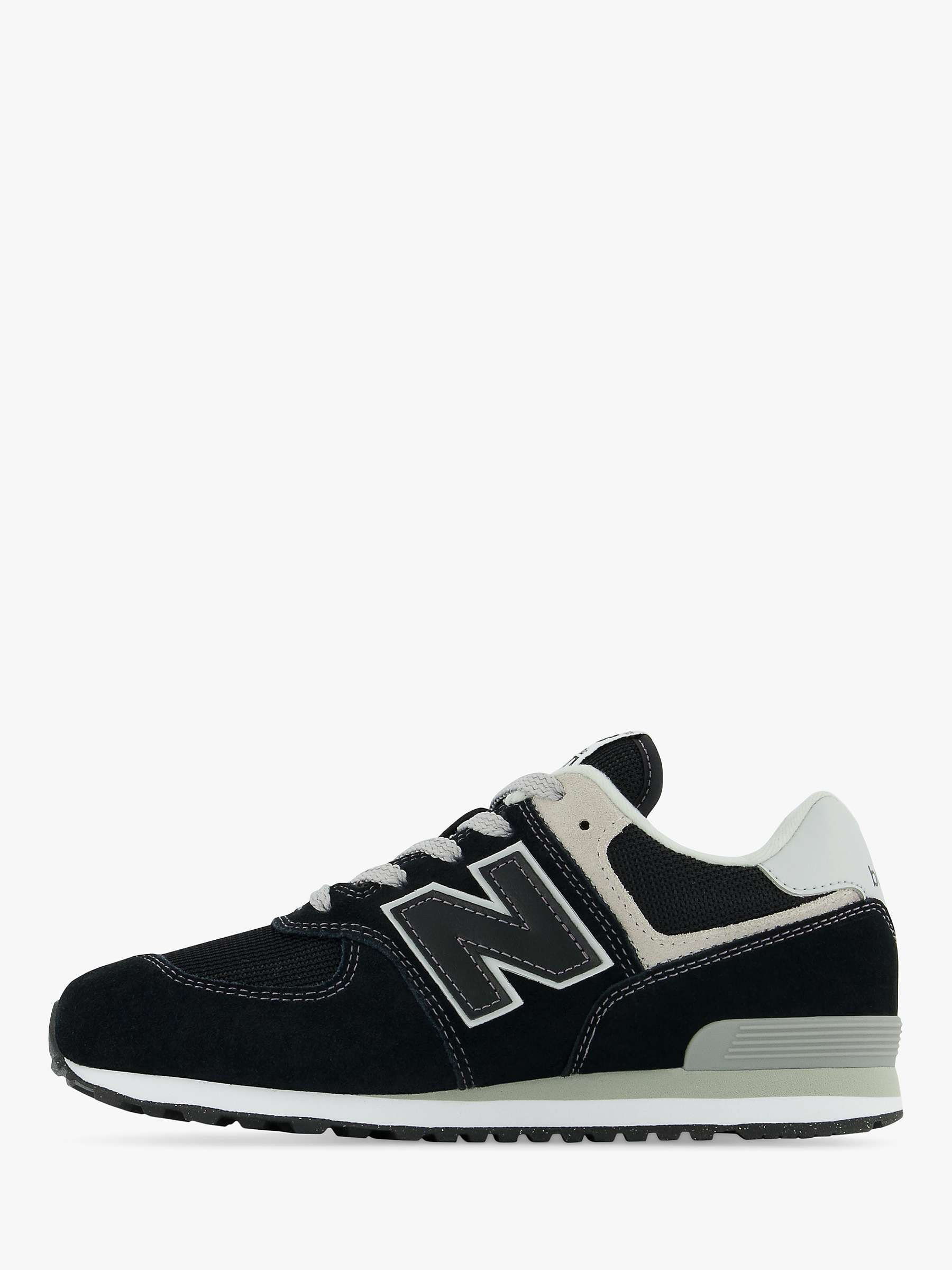 Buy New Balance Kids' 574 Lace Up Trainers, Black Online at johnlewis.com