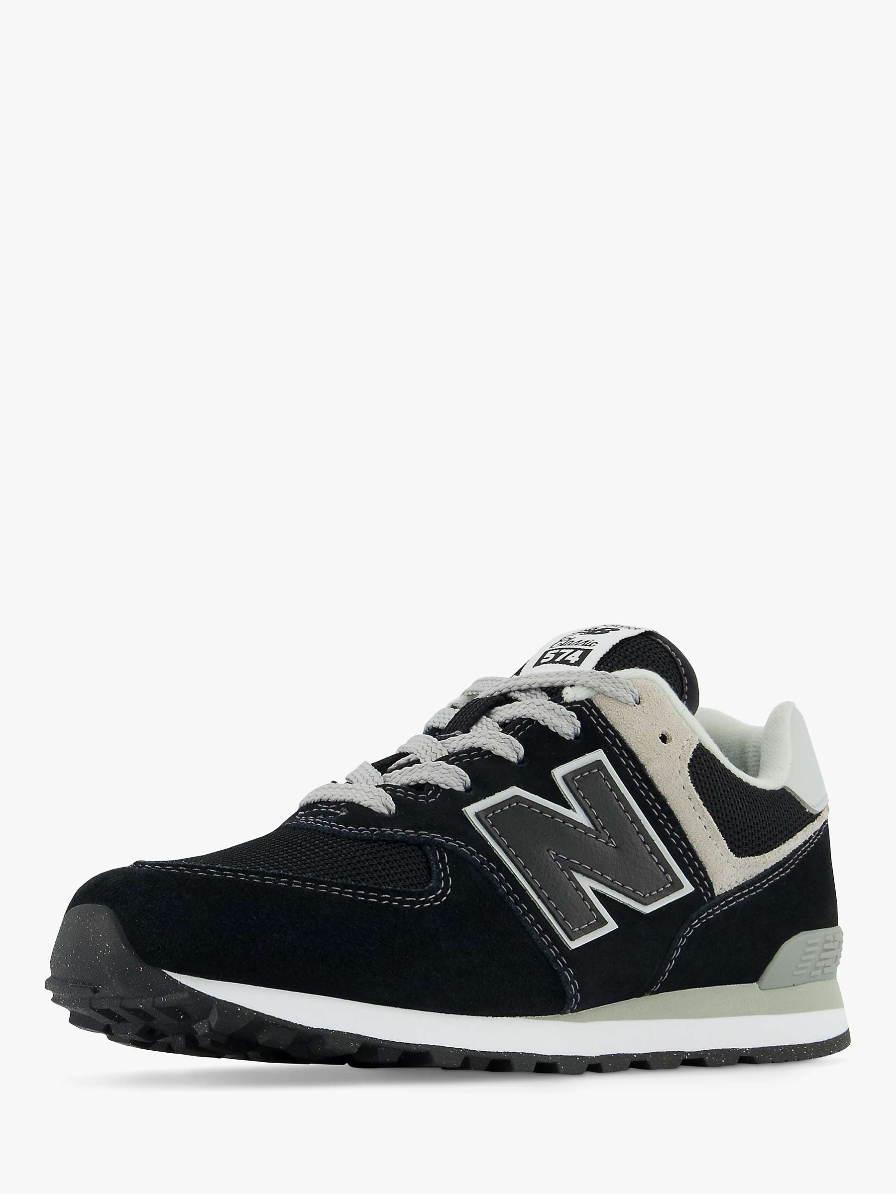 Buy New Balance Kids' 574 Lace Up Trainers, Black Online at johnlewis.com