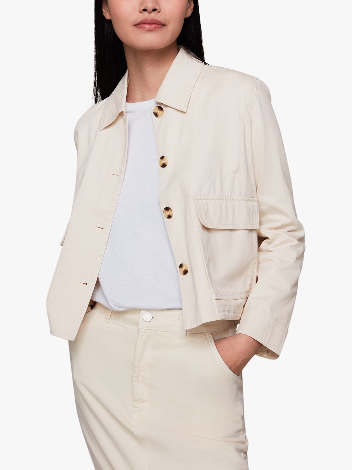 Buy Whistles Marie Casual Cotton Jacket Online at johnlewis.com