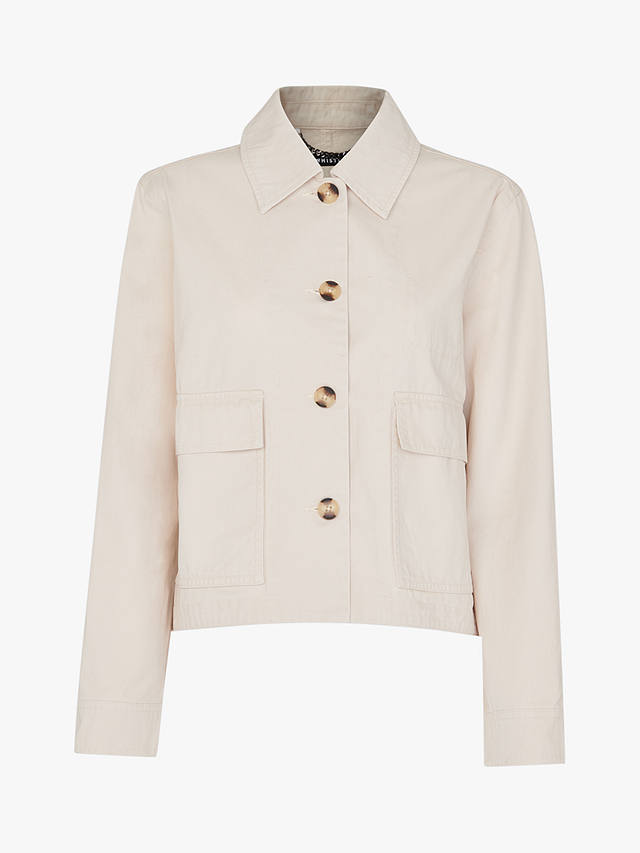 Whistles Marie Casual Cotton Jacket, Stone