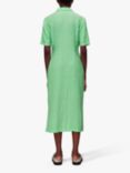 Whistles Millie Midi Plisse Shirt Dress, Lime