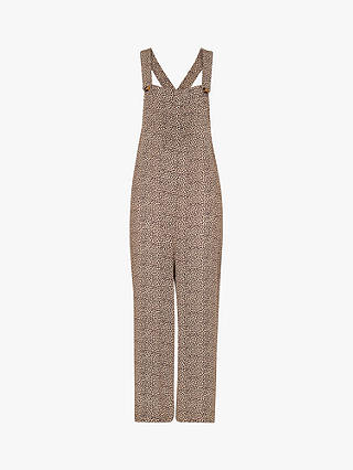 Whistles Rita Dashed Leopard Jumpsuit, Brown