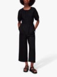 Whistles Melissa Gathered Neck Jumpsuit, Black