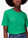 Whistles Rosa Double Trim T-Shirt, Green