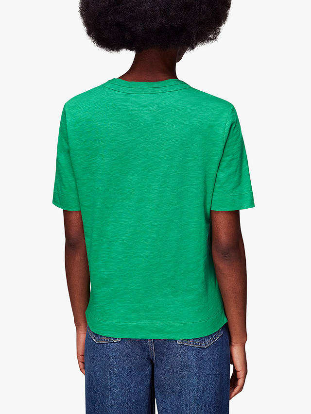 Whistles Rosa Double Trim T-Shirt, Green