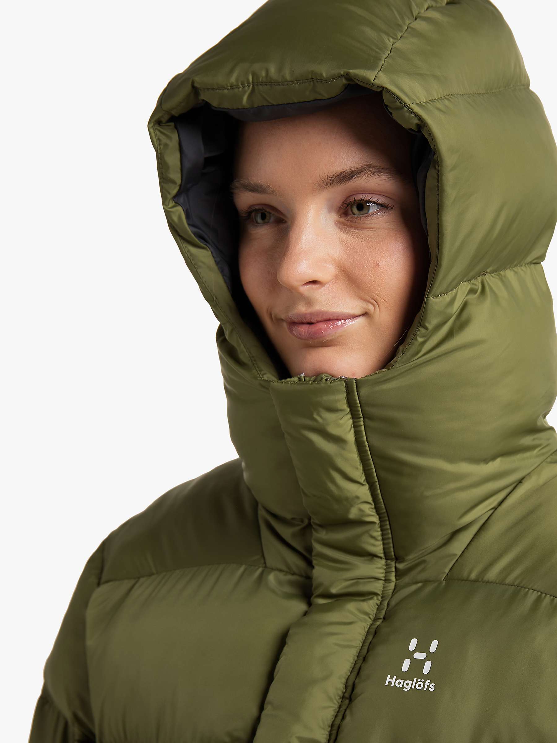 Buy Haglöfs Puffy Mimic Women's Waterproof Jacket, Olive Green Online at johnlewis.com