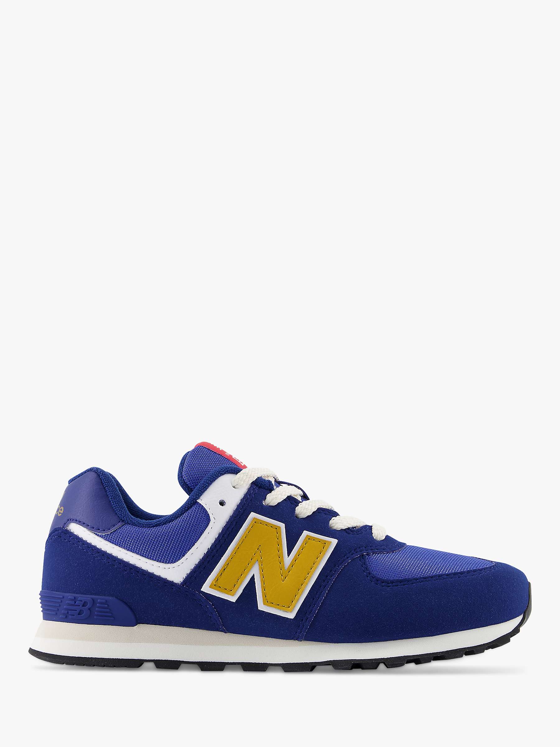 Buy New Balance Kids' 574 Lace-Up Trainers, Blue/Multi Online at johnlewis.com