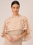 Adrianna Papell Embroidered Cape Cover Up, Pale Blush