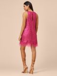 Aidan by Adrianna Papell Sequin Halter Swing Dress, Hot Pink, Hot Pink