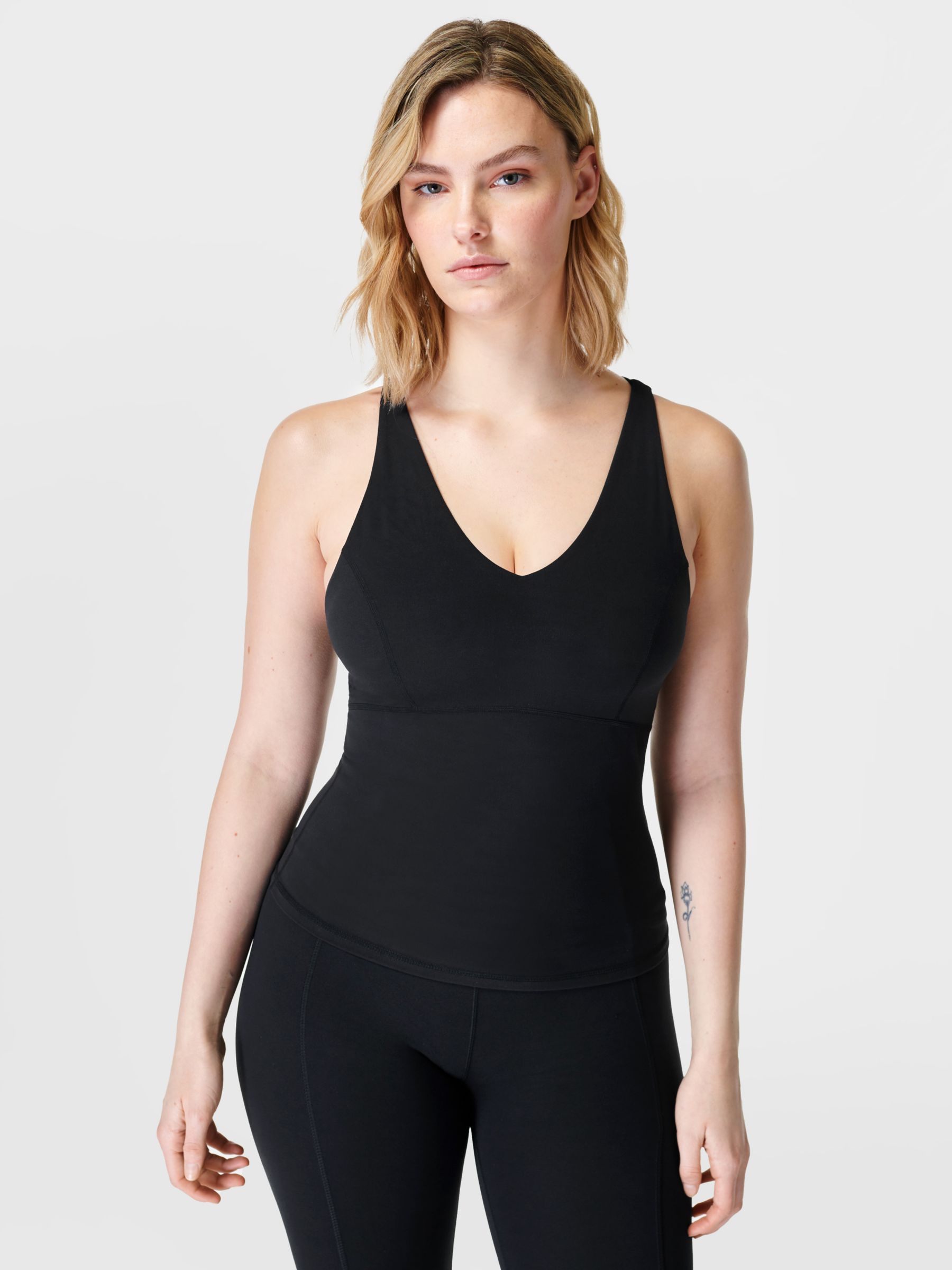 Sweaty Betty Super Strap Tank, Black at John Lewis & Partners